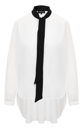 Женская шелковая блузка GIORGIO ARMANI белого цвета по цене 185500 руб., арт. 0WHCCZ34/TZ612 | Фото 1 Женская шелковая блузка GIORGIO ARMANI белого цвета, арт. 0WHCCZ34/TZ612 | Фото 1