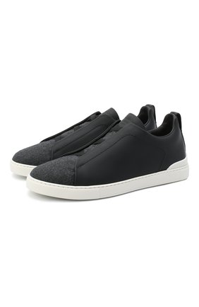 Мужские комбинированные кеды triple stitch ZEGNA COUTURE черного цвета по цене 53950 руб., арт. A4666X-LHG0M | Фото 1 Мужские комбинированные кеды triple stitch ZEGNA COUTURE черного цвета, арт. A4666X-LHG0M | Фото 1