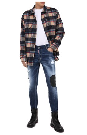 Мужские джинсы DSQUARED2 синего цвета по цене 48050 руб., арт. S74LB0805/S30708 | Фото 2 Мужские джинсы DSQUARED2 синего цвета, арт. S74LB0805/S30708 | Фото 2