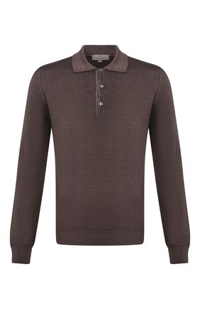 Мужское поло из шерсти и шелка CANALI коричневого цвета по цене 44350 руб., арт. C0583/MK00514 | Фото 1 Мужское поло из шерсти и шелка CANALI коричневого цвета, арт. C0583/MK00514 | Фото 1