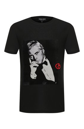 Мужская футболка из вискозы GIORGIO ARMANI черного цвета по цене 56250 руб., арт. 6HSM73/SJSVZ | Фото 1 Мужская футболка из вискозы GIORGIO ARMANI черного цвета, арт. 6HSM73/SJSVZ | Фото 1