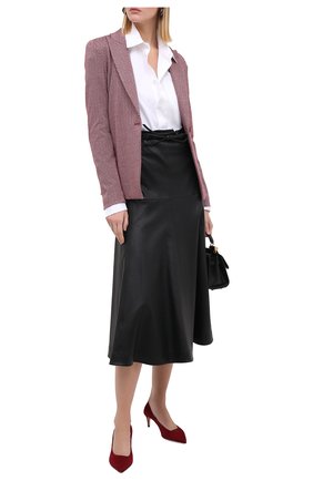 Женские замшевые туфли GIORGIO ARMANI бордового цвета по цене 49450 руб., арт. X1E718/XC067 | Фото 2 Женские замшевые туфли GIORGIO ARMANI бордового цвета, арт. X1E718/XC067 | Фото 2