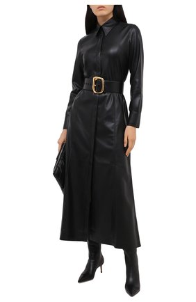 Женские кожаные сапоги GIORGIO ARMANI черного цвета по цене 95050 руб., арт. X10214/XF420 | Фото 2 Женские кожаные сапоги GIORGIO ARMANI черного цвета, арт. X10214/XF420 | Фото 2 (Каблук высота: Средний; Материал внутренний: Натуральная кожа; Подошва: Плоская; Материал внешний: Кожа; Высота голенища: Средние; Каблук тип: Шпилька)