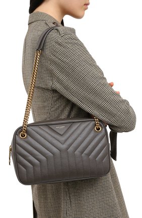 Женская сумка joan SAINT LAURENT темно-серого цвета по цене 131500 руб., арт. 617691/B0WS7 | Фото 2 Женская сумка joan SAINT LAURENT темно-серого цвета, арт. 617691/B0WS7 | Фото 2