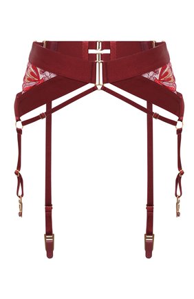Женский пояс для чулок BORDELLE бордового цвета по цене 34850 руб., арт. B0TANICA SUSPENDER | Фото 1 Женский пояс для чулок BORDELLE бордового цвета, арт. B0TANICA SUSPENDER | Фото 1 (Материал внешний: Синтетический материал)