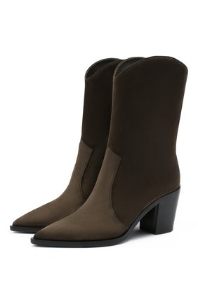 Женские замшевые ботильоны denver GIANVITO ROSSI хаки цвета по цене 95150 руб., арт. G73546.70CU0.CASDK0L | Фото 1 Женские замшевые ботильоны denver GIANVITO ROSSI хаки цвета, арт. G73546.70CU0.CASDK0L | Фото 1