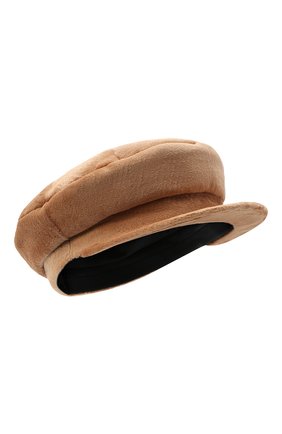Женская кепи из меха норки KUSSENKOVV светло-коричневого цвета, арт. 120110005429 | Фото 1 (Материал: Натуральный мех)