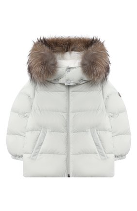 Детского комплект из куртки и брюк MONCLER светло-серого цвета по цене 60000 руб., арт. F2-951-1F504-02-53079 | Фото 2 Детского комплект из куртки и брюк MONCLER светло-серого цвета, арт. F2-951-1F504-02-53079 | Фото 2