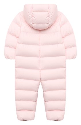 Детского пуховый комбинезон MONCLER светло-розового цвета по цене 46400 руб., арт. F2-951-1G502-00-53333/18M-3A | Фото 2 Детского пуховый комбинезон MONCLER светло-розового цвета, арт. F2-951-1G502-00-53333/18M-3A | Фото 2