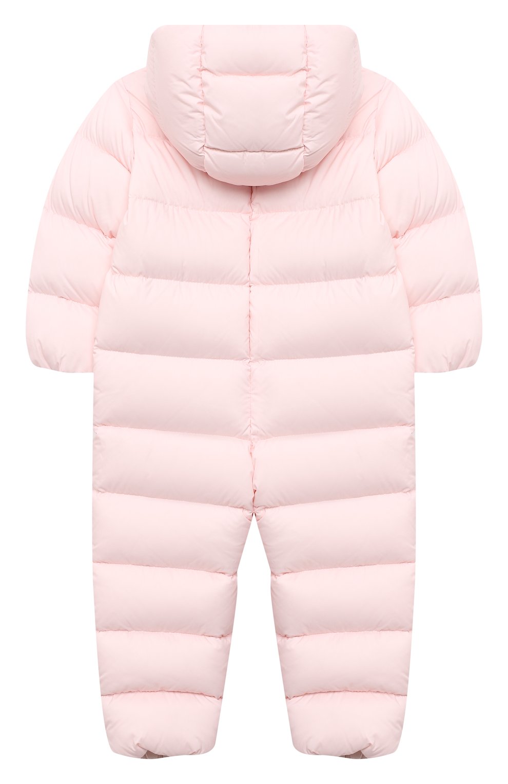 Детский пуховый комбинезон MONCLER светло-розового цвета по цене 59500 руб., арт. F2-951-1G502-00-53333/18M-3A | Фото 2 Детский пуховый комбинезон MONCLER светло-розового цвета, арт. F2-951-1G502-00-53333/18M-3A | Фото 2 (Рукава: Длинные; Материал внешний: Синтетический материал; Материал утеплителя: Пух и перо; Материал подклада: Хлопок; Ростовка одежда: 18 мес | 86 см)