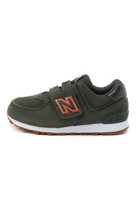 Детские кроссовки 574 NEW BALANCE темно-зеленого цвета по цене 5990 руб., арт. IV574PGO/M | Фото 2 Детские кроссовки 574 NEW BALANCE темно-зеленого цвета, арт. IV574PGO/M | Фото 2