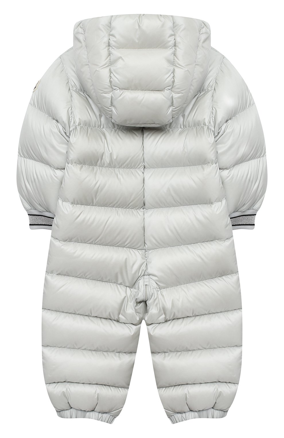Детского пуховый комбинезон MONCLER светло-серого цвета по цене 45700 руб., арт. F2-951-1G503-10-53048 | Фото 2 Детского пуховый комбинезон MONCLER светло-серого цвета, арт. F2-951-1G503-10-53048 | Фото 2