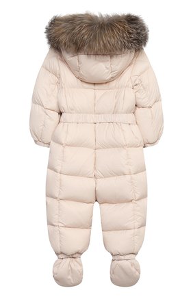 Детского пуховый комбинезон с пинетками MONCLER светло-розового цвета по цене 48400 руб., арт. F2-951-1G506-02-53079/3M-18M | Фото 2 Детского пуховый комбинезон с пинетками MONCLER светло-розового цвета, арт. F2-951-1G506-02-53079/3M-18M | Фото 2