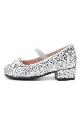 Детские туфли с перемычкой PRETTY BALLERINAS серебряного цвета по цене 14850 руб., арт. 44.097/KYLIE | Фото 2 Детские туфли с перемычкой PRETTY BALLERINAS серебряного цвета, арт. 44.097/KYLIE | Фото 2 (Материал внешний: Экокожа, Текстиль; Материал внутренний: Натуральная кожа; Длина стельки: 15,2)
