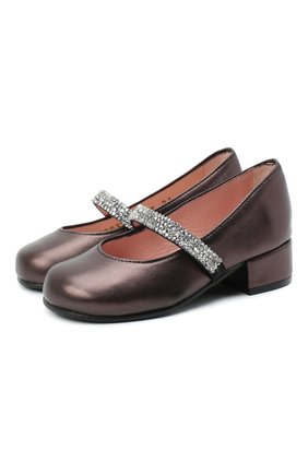 Детские кожаные туфли PRETTY BALLERINAS коричневого цвета по цене 16350 руб., арт. 48.788/AMI | Фото 1 Детские кожаные туфли PRETTY BALLERINAS коричневого цвета, арт. 48.788/AMI | Фото 1 (Материал внутренний: Натуральная кожа; Материал внешний: Кожа; Региональные ограничения белый список (Axapta Mercury): RU; Длина стельки: 17,9, 22,6, 20,6, 18,6, 20, 16, 17,3, 19,3, 22)