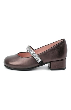 Детские кожаные туфли PRETTY BALLERINAS коричневого цвета по цене 16350 руб., арт. 48.788/AMI | Фото 2 Детские кожаные туфли PRETTY BALLERINAS коричневого цвета, арт. 48.788/AMI | Фото 2 (Материал внутренний: Натуральная кожа; Материал внешний: Кожа; Региональные ограничения белый список (Axapta Mercury): RU; Длина стельки: 17,9, 22,6, 20,6, 18,6, 20, 16, 17,3, 19,3, 22)