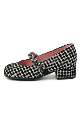 Детские замшевые туфли PRETTY BALLERINAS черно-белого цвета по цене 16350 руб., арт. 48.788/LIBRARY | Фото 2 Детские замшевые туфли PRETTY BALLERINAS черно-белого цвета, арт. 48.788/LIBRARY | Фото 2 (Материал внутренний: Натуральная кожа; Материал внешний: Кожа; Девочки-школьная форма: Классическая обувь; Региональные ограничения белый список (Axapta Mercury): RU; Длина стельки: 20, 17,3, 19,3, 20,7, 15,9, 21,4, 18,6; высота каблука: 2,5; толщина подошвы: 0,3; ширина носка стельки: 7)