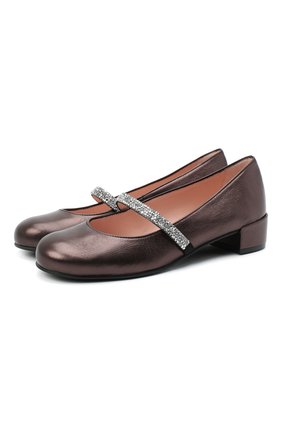 Детские кожаные туфли PRETTY BALLERINAS коричневого цвета по цене 13400 руб., арт. 48.788-R/AMI | Фото 1 Детские кожаные туфли PRETTY BALLERINAS коричневого цвета, арт. 48.788-R/AMI | Фото 1
