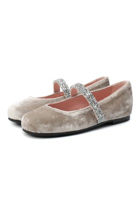 Детские балетки PRETTY BALLERINAS бежевого цвета по цене 11650 руб., арт. 49.099/AFR0DITE-D0 | Фото 1 Детские балетки PRETTY BALLERINAS бежевого цвета, арт. 49.099/AFR0DITE-D0 | Фото 1
