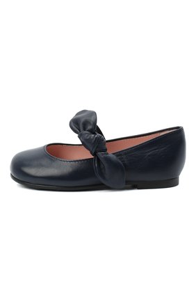 Детские кожаные балетки PRETTY BALLERINAS синего цвета по цене 10600 руб., арт. 49.102/C0T0N/C0T0N | Фото 2 Детские кожаные балетки PRETTY BALLERINAS синего цвета, арт. 49.102/C0T0N/C0T0N | Фото 2