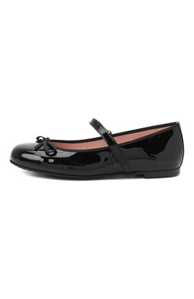 Детские кожаные балетки PRETTY BALLERINAS черного цвета по цене 10700 руб., арт. 49.114-R/SHADE/SHADE/C0T0N | Фото 2 Детские кожаные балетки PRETTY BALLERINAS черного цвета, арт. 49.114-R/SHADE/SHADE/C0T0N | Фото 2
