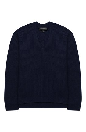 Детский пуловер EMPORIO ARMANI темно-синего цвета по цене 15050 руб., арт. 6H3MWK/3M12Z | Фото 1 Детский пуловер EMPORIO ARMANI темно-синего цвета, арт. 6H3MWK/3M12Z | Фото 1 (Материал внешний: Синтетический материал, Шерсть, Вискоза; Рукава: Длинные; Девочки Кросс-КТ: Пуловер-одежда; Ростовка одежда: 10 - 11 лет | 140 - 146см, 13 - 15 лет | 158 см, 16 лет | 164 см, 4 года | 104 см, 5 лет | 110 см, 6 лет | 116 см, 7 лет | 122 см, 8 лет | 128 см)