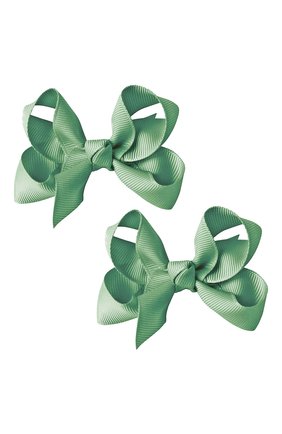 Детская комплект из двух заколок boutique bow MILLEDEUX светло-зеленого цвета, арт. 564-Pigtail- CGC-02 | Фото 1 (Региональные ограничения белый список (Axapta Mercury): RU)