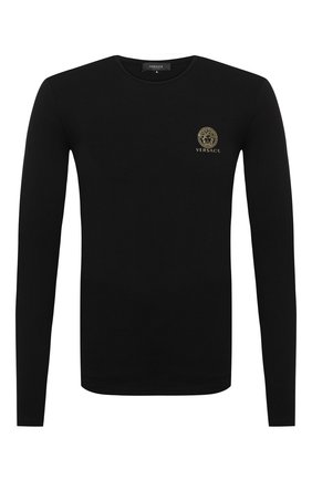 Мужские хлопковый лонгслив VERSACE черного цвета по цене 7365 руб., арт. AUU01007/A232741 | Фото 1 Мужские хлопковый лонгслив VERSACE черного цвета, арт. AUU01007/A232741 | Фото 1