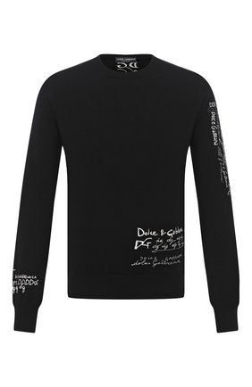 Мужской кашемировый джемпер DOLCE & GABBANA черного цвета по цене 120500 руб., арт. GXA63Z/JAW1K | Фото 1 Мужской кашемировый джемпер DOLCE & GABBANA черного цвета, арт. GXA63Z/JAW1K | Фото 1