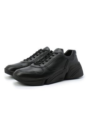 Мужские кожаные кроссовки kenzo sport KENZO черного цвета, арт. FA65SN451L50 | Фото 1 (Материал внутренний: Натуральная кожа; Подошва: Массивная; Материал внешний: Кожа; Материал утеплителя: Без утеплителя; Стили: Классический)