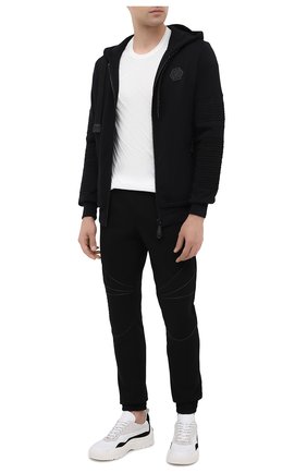Мужская хлопковая толстовка PHILIPP PLEIN черного цвета по цене 78300 руб., арт. F20C MJB1962 PJO002N | Фото 2 Мужская хлопковая толстовка PHILIPP PLEIN черного цвета, арт. F20C MJB1962 PJO002N | Фото 2