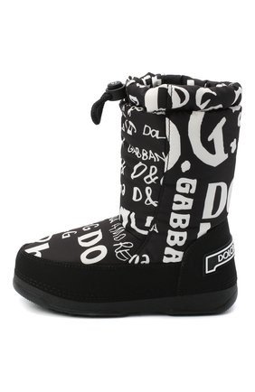 Детские сапоги DOLCE & GABBANA черно-белого цвета по цене 19100 руб., арт. DA0956/AT323/29-36 | Фото 2 Детские сапоги DOLCE & GABBANA черно-белого цвета, арт. DA0956/AT323/29-36 | Фото 2