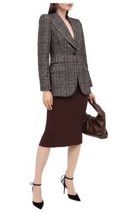 Женская юбка-миди DOLCE & GABBANA коричневого цвета по цене 42900 руб., арт. F4A1FT/FURDV | Фото 2 Женская юбка-миди DOLCE & GABBANA коричневого цвета, арт. F4A1FT/FURDV | Фото 2
