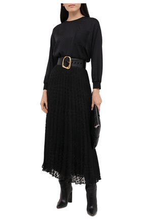 Женская плиссированная юбка EMPORIO ARMANI черного цвета по цене 34350 руб., арт. 6H2N67/2NMBZ | Фото 2 Женская плиссированная юбка EMPORIO ARMANI черного цвета, арт. 6H2N67/2NMBZ | Фото 2