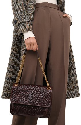 Женская сумка niki medium SAINT LAURENT темно-коричневого цвета по цене 326500 руб., арт. 633158/10F1W | Фото 2 Женская сумка niki medium SAINT LAURENT темно-коричневого цвета, арт. 633158/10F1W | Фото 2