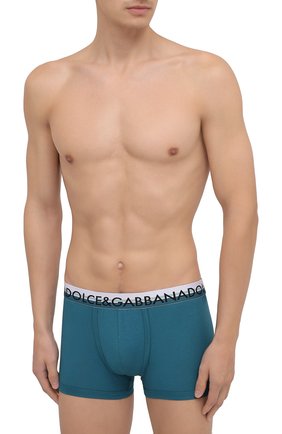 Мужские хлопковые боксеры DOLCE & GABBANA зеленого цвета по цене 4750 руб., арт. M4B68J/FUGHH | Фото 2 Мужские хлопковые боксеры DOLCE & GABBANA зеленого цвета, арт. M4B68J/FUGHH | Фото 2