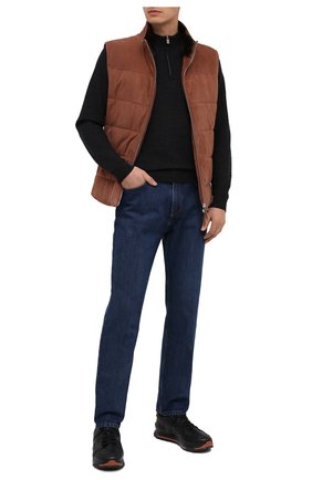 Мужские кожаные кроссовки ERMENEGILDO ZEGNA черного цвета по цене 84050 руб., арт. A4402X-LHSRE | Фото 2 Мужские кожаные кроссовки ERMENEGILDO ZEGNA черного цвета, арт. A4402X-LHSRE | Фото 2 (Подошва: Массивная; Материал внутренний: Натуральная кожа, Текстиль; Стили: Классический; Материал внешний: Кожа; Материал утеплителя: Без утеплителя; Длина стельки: 30,9, 30, 28,4; ширина носка стельки: 9,8, 9,2, 9,5; толщина подошвы: 5)