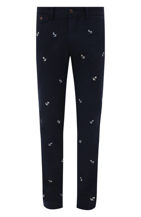 Мужской хлопковые брюки POLO RALPH LAUREN темно-синего цвета по цене 16350 руб., арт. 710803620 | Фото 1 Мужской хлопковые брюки POLO RALPH LAUREN темно-синего цвета, арт. 710803620 | Фото 1