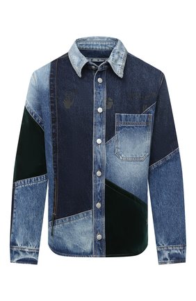 Мужская джинсовая рубашка OFF-WHITE синего цвета по цене 89950 руб., арт. 0MYE059E20DEN0014557 | Фото 1 Мужская джинсовая рубашка OFF-WHITE синего цвета, арт. 0MYE059E20DEN0014557 | Фото 1