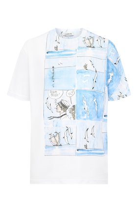 Мужская хлопковая футболка LANVIN белого цвета по цене 33000 руб., арт. RM-JE0046-JR15-H20 | Фото 1 Мужская хлопковая футболка LANVIN белого цвета, арт. RM-JE0046-JR15-H20 | Фото 1