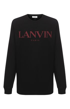 Мужская хлопковый лонгслив LANVIN черного цвета по цене 28700 руб., арт. RM-JE0070-JR31-H20 | Фото 1 Мужская хлопковый лонгслив LANVIN черного цвета, арт. RM-JE0070-JR31-H20 | Фото 1