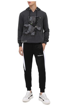 Мужской хлопковое худи PHILIPP PLEIN темно-серого цвета по цене 88740 руб., арт. F20C MJB2068 PJO002N | Фото 2 Мужской хлопковое худи PHILIPP PLEIN темно-серого цвета, арт. F20C MJB2068 PJO002N | Фото 2