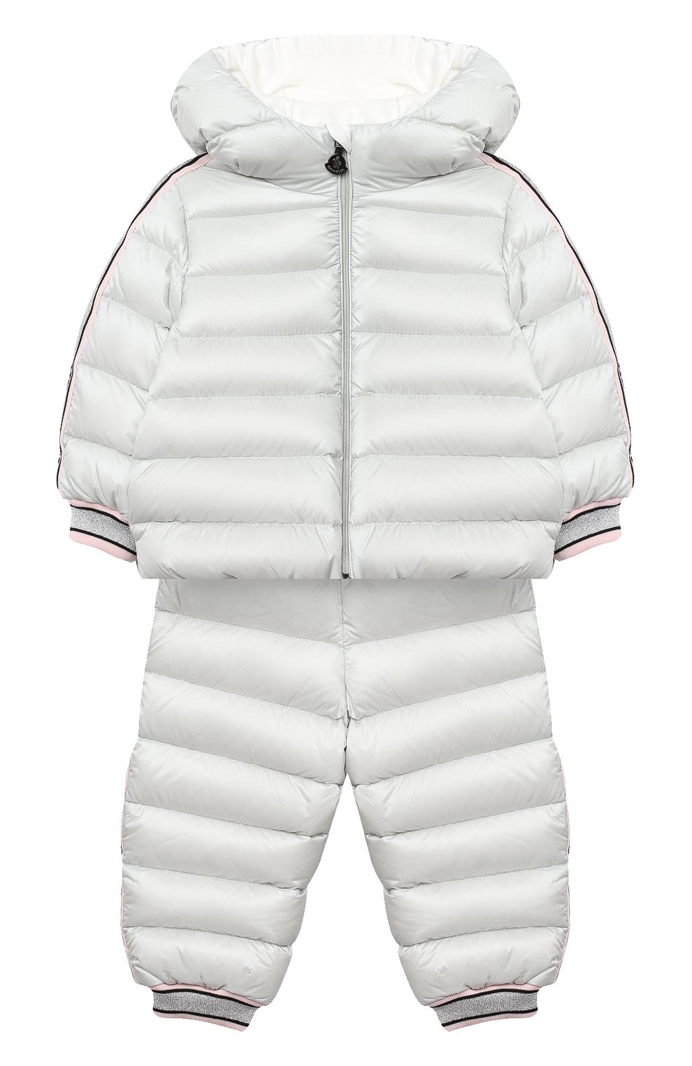 Детского комплект из куртки и брюк MONCLER светло-серого цвета, арт. F2-951-1F503-10-53048 | Фото 1