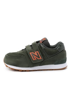 Детские кроссовки 574 NEW BALANCE темно-зеленого цвета по цене 5990 руб., арт. IV574PGO/M | Фото 2 Детские кроссовки 574 NEW BALANCE темно-зеленого цвета, арт. IV574PGO/M | Фото 2