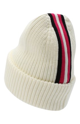 Детского шерстяная шапка MONCLER белого цвета по цене 19500 руб., арт. F2-954-9Z708-10-A9403 | Фото 2 Детского шерстяная шапка MONCLER белого цвета, арт. F2-954-9Z708-10-A9403 | Фото 2