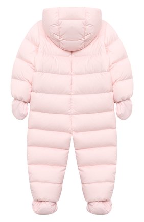 Детского пуховый комбинезон с пинетками MONCLER светло-розового цвета по цене 46400 руб., арт. F2-951-1G502-00-53333/3M-18M | Фото 2 Детского пуховый комбинезон с пинетками MONCLER светло-розового цвета, арт. F2-951-1G502-00-53333/3M-18M | Фото 2