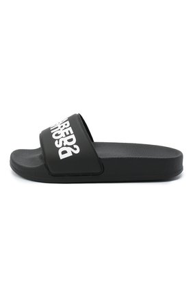 Детские шлепанцы DSQUARED2 черного цвета по цене 6720 руб., арт. 63546/PVC/28-35 | Фото 2 Детские шлепанцы DSQUARED2 черного цвета, арт. 63546/PVC/28-35 | Фото 2