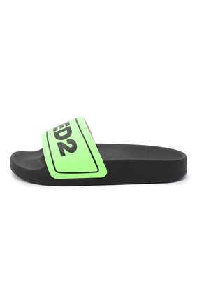 Детские шлепанцы DSQUARED2 зеленого цвета по цене 6930 руб., арт. 63547/PVC/28-35 | Фото 2 Детские шлепанцы DSQUARED2 зеленого цвета, арт. 63547/PVC/28-35 | Фото 2