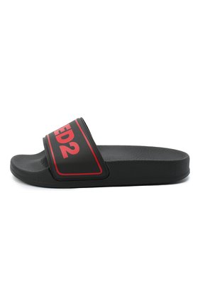 Детские шлепанцы DSQUARED2 черного цвета по цене 6930 руб., арт. 63547/PVC/28-35 | Фото 2 Детские шлепанцы DSQUARED2 черного цвета, арт. 63547/PVC/28-35 | Фото 2