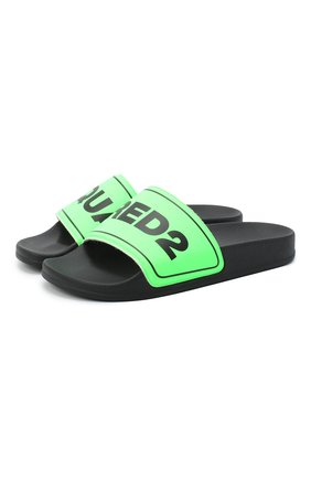Детские шлепанцы DSQUARED2 зеленого цвета по цене 7650 руб., арт. 63547/PVC/36-41 | Фото 1 Детские шлепанцы DSQUARED2 зеленого цвета, арт. 63547/PVC/36-41 | Фото 1